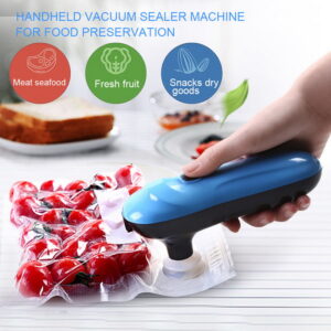 FreshHome™ Handheld Vacuum Food Sealer – USB Rechargeable Food Preservation Pump