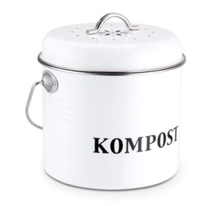 Countertop Compost Bin with Charcoal Filter Lid
