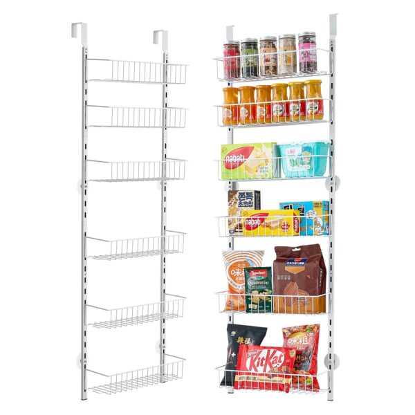 Over the Door Pantry Organizer, 6 Tier