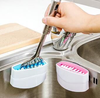 Suction Cup Utensil Cleaning Brush for Sinks – view 4