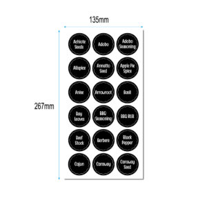 Printed Spice Jar Labels – Water-Resistant Pantry Labels – view 2