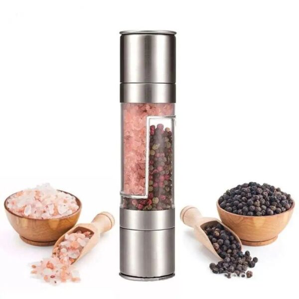 2-in-1 Salt and Pepper Grinder, Stainless Steel