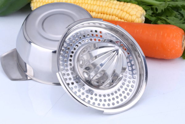 Stainless Steel Citrus Juicer with Bowl – view 2