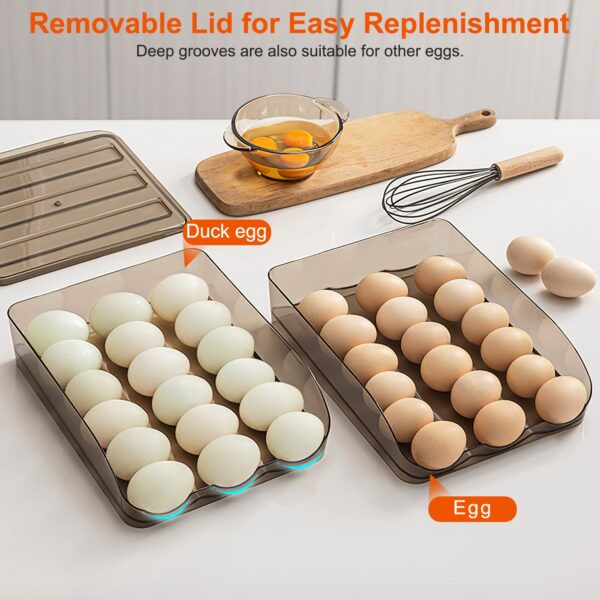 Rolling egg dispenser – view 2