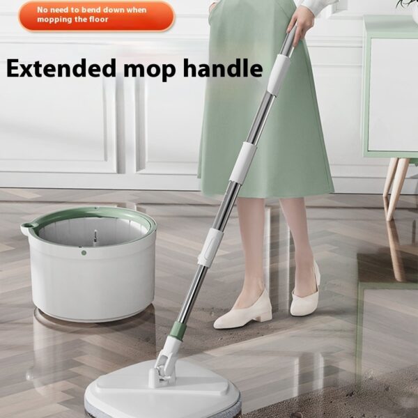 Self-Wringing Rotating Flat Mop with Spin Bucket