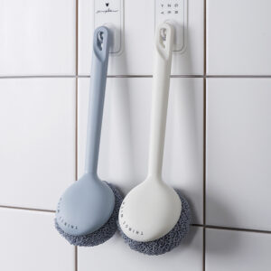 Nano Fiber Dish Scrubber Brush with Handle