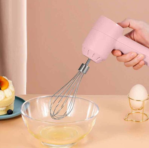 Portable Mini Wireless Electric Egg Beater HandHeld USB Rechargeable Food Mixer Milk Frother 3 Speed Cream Food Cake Mixer — image 2