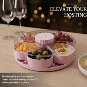 Rotating charcuterie board – smooth 360° spin so everyone can reach