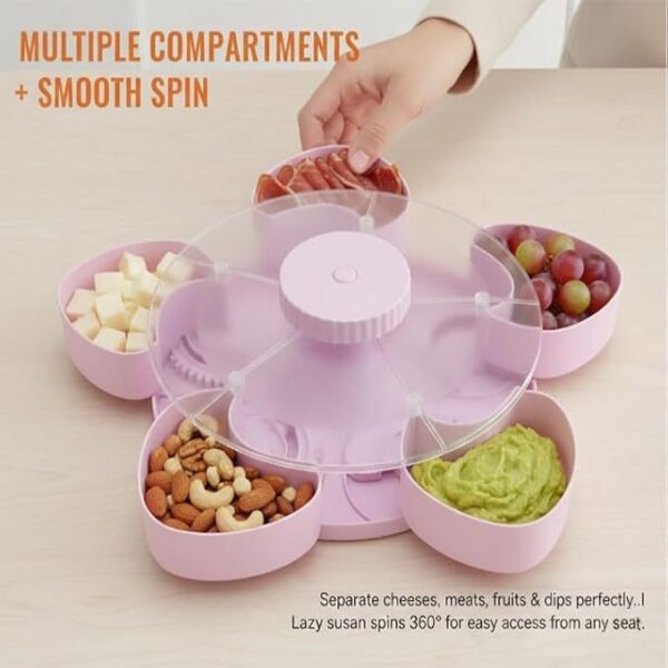 Rotating Snack Server with Lid – view 5