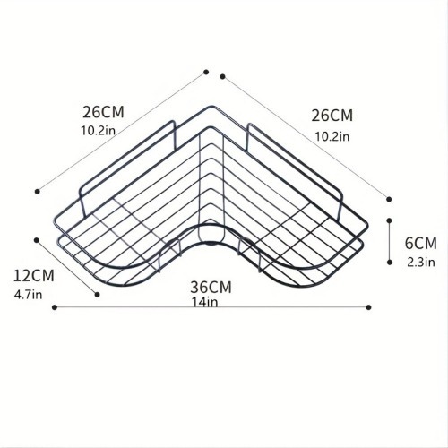 Corner shower shelf – view 3