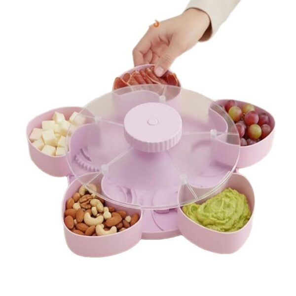 Rotating Snack Server with Lid – view 4