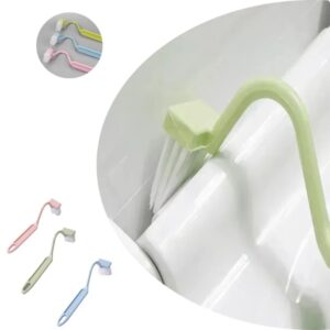 Curved Toilet Rim Brush for Under-Rim Cleaning