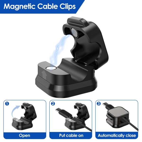 Magnetic cable clips – view 2