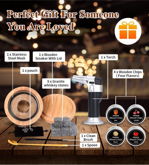 Cocktail Smoker Gift Set in Wooden Box – view 3