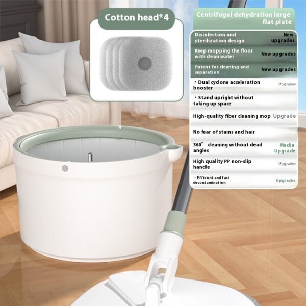 Self-Wringing Rotating Flat Mop with Spin Bucket - view 4