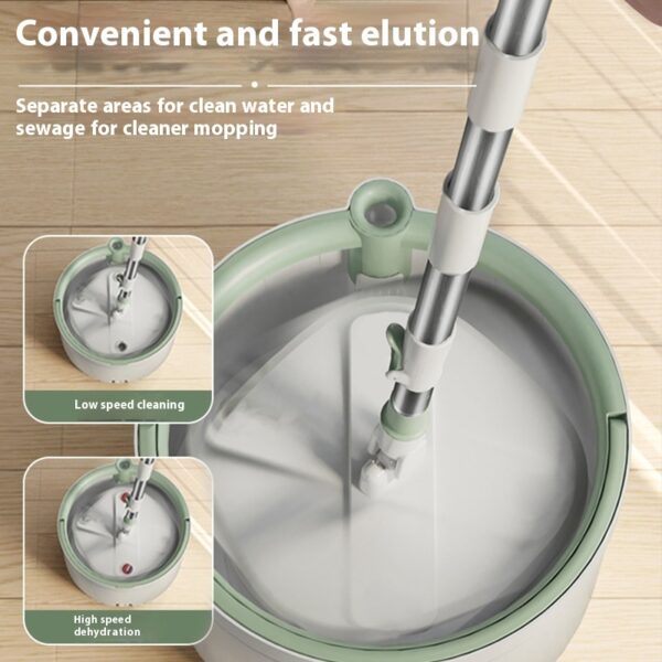 Self-Wringing Rotating Flat Mop with Spin Bucket - view 5