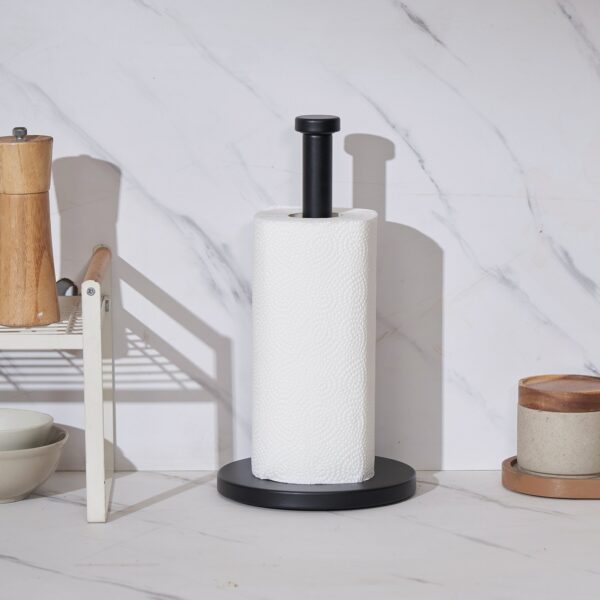 Countertop Paper Towel Holder, Black Stainless Steel