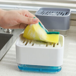 Soap dispenser sponge holder – press the sponge to dispense dish soap