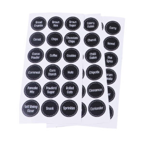 Printed Spice Jar Labels – Water-Resistant Pantry Labels