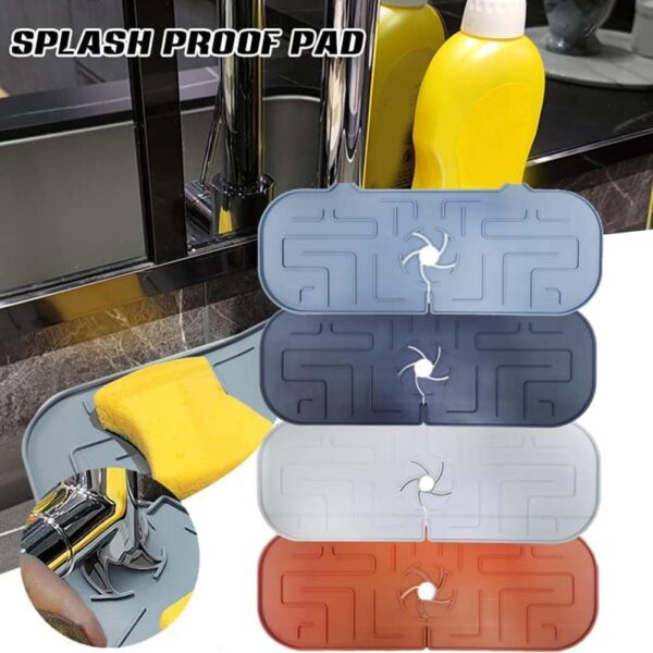 Silicone Faucet Splash Guard Mat for Kitchen Sink