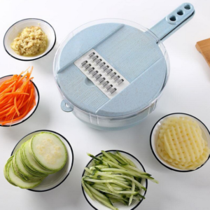8-in-1 Vegetable Slicer & Grater Set with Drain Basket