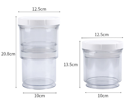 Collapsible food storage container – view 4