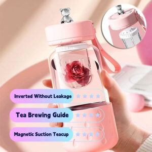 Glass Tea Infuser Bottle with Magnetic Tea Separation, 500 ml